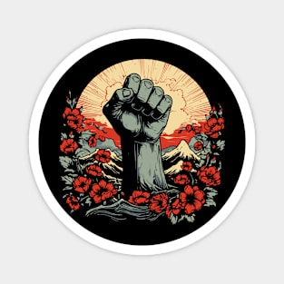 Black Power Fist Black History Pride Month Magnet